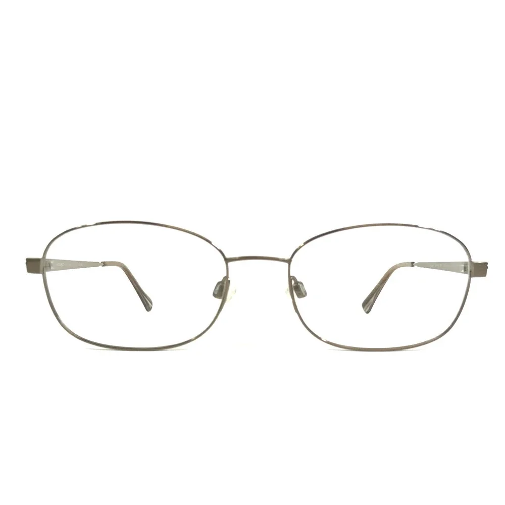 Charmant Eyeglasses Frames CH8186 BR Brown Rectangle Wire Rim Titanium 55-18-145